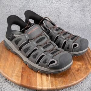 Skechers Men's Slip ins RF Tresmen Norvick Fisherman Sandals Gray Size: 12